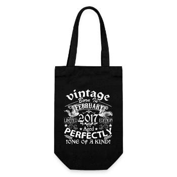 February 2017 | anniversary 2017 Vintage February - Gift Bag for Bottles - black - Front