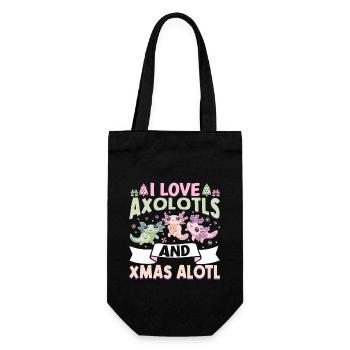 Axolotl Noël - Sac à bouteille - noir - Devant