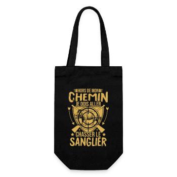 Chasseur Sanglier Chasser - Sac à bouteille - noir - Devant