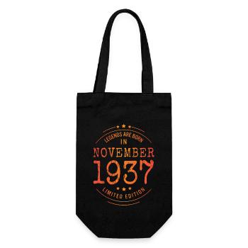 Birthday November 1937 Limited Edition Vintage - Gift Bag for Bottles - black - Front