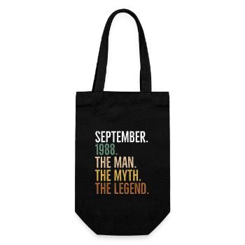 September 1988 The Man The Myth The Legend - Gift Bag for Bottles - black - Front