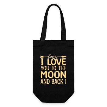 I love you beautiful boyfriend and girlfriend in love - Gift Bag for Bottles - black - Front