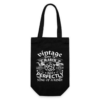 March 1957| anniversary 1957 Vintage Mars - Gift Bag for Bottles - black - Front