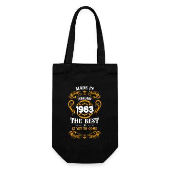 Made In February 1983 The Best - Gift Bag for Bottles - black - Front