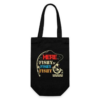 Here Fishy - Gift Bag for Bottles - black - Front