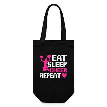 EAT SLEEP CHEER REPEAT Cheerleading Team Cheerlead - Gift Bag for Bottles - black - Front