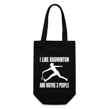 Badminton fan badminton player Badminton - Gift Bag for Bottles - black - Front