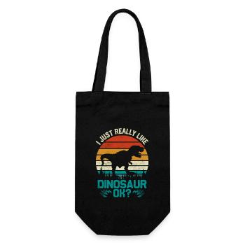 J’aime les dinosaures. - Sac à bouteille - noir - Devant