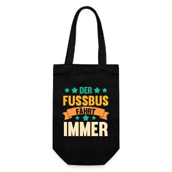Der Fussbuss fährt immer - Geschenkbeutel für Flaschen - Schwarz - Vorne