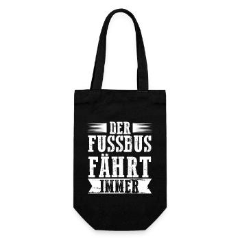 Der Fussbuss fährt immer - Geschenkbeutel für Flaschen - Schwarz - Vorne