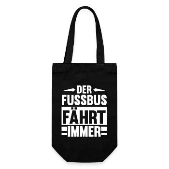 Der Fussbuss fährt immer - Geschenkbeutel für Flaschen - Schwarz - Vorne