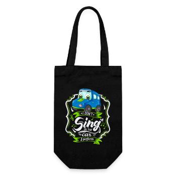 Funny automobile, car saying, singing - Gift Bag for Bottles - black - Front
