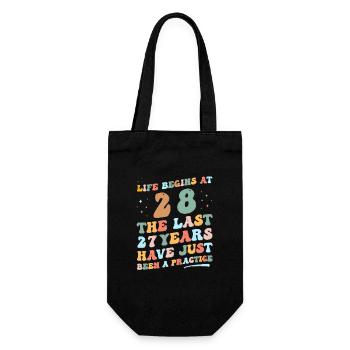 28e anniversaire Homme Femme 2023 Drôle de vie groovy - Sac à bouteille - noir - Devant