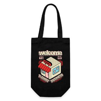 T-shirt business, shop, slogan - Gift Bag for Bottles - black - Front