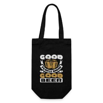 GOOD PEOPLE DRINK GOOD BEER - Gift Bag for Bottles - black - Front