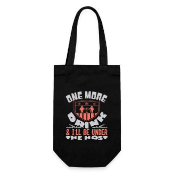 ONE MORE DRINK I WILL BE UNDER THE HOST - Gift Bag for Bottles - black - Front