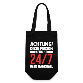 Handballspieler Handballer Handballverein Handball - Geschenkbeutel für Flaschen - Schwarz - Vorne