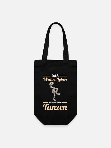 Tanzen Party Musik Tänzer - Geschenkbeutel für Flaschen - Schwarz