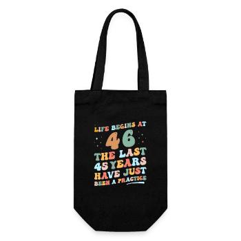46e anniversaire Homme Femme 2023 Drôle de vie groovy - Sac à bouteille - noir - Devant