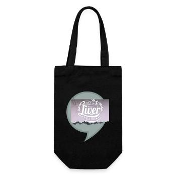 Alcohol, Funny Liver Saying Beer Drinker - Gift Bag for Bottles - black - Front