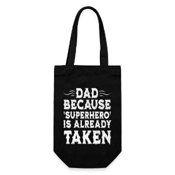 Dad because superhero is already taken - Sac à bouteille - noir - Devant