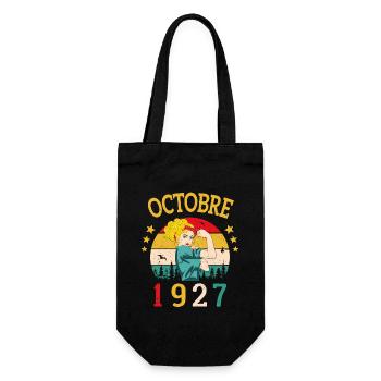 Octobre 1927 Anniversaire Vintage Idée Cadeau - Sac à bouteille - noir - Devant
