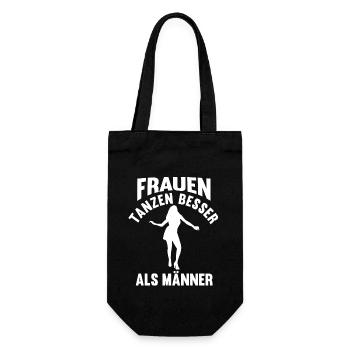 Tanzen Party Musik Tänzer - Geschenkbeutel für Flaschen - Schwarz - Vorne