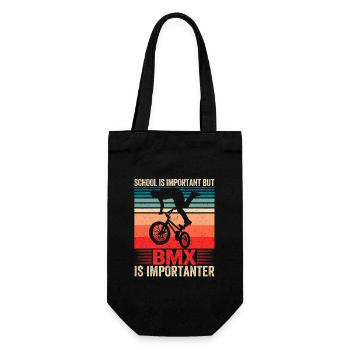 L’école est importante, mais le BMX est encore plus important - Sac à bouteille - noir - Devant