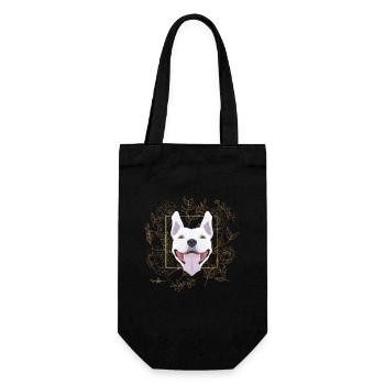Golden Dog Bull Terrier - Gift Bag for Bottles - black - Front