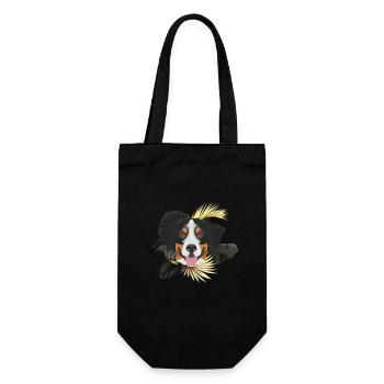 Golden Dog Bernese Mountain Dog - Gift Bag for Bottles - black - Front