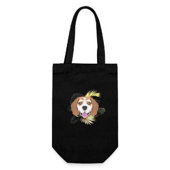 Golden Dog Beagle - Gift Bag for Bottles - black - Front