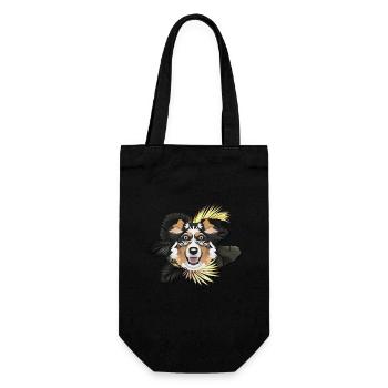 Golden Dog Australian Shepherd - Gift Bag for Bottles - black - Front