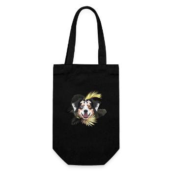Golden Dog Australian Shepherd - Gift Bag for Bottles - black - Front