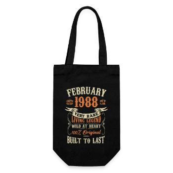 Février 1988 Cadeau d’anniversaire - Sac à bouteille - noir - Devant