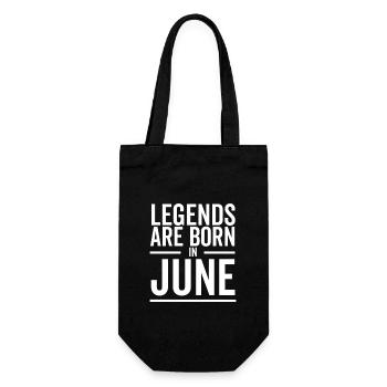 Legends Are Born in June - Gift Bag for Bottles - black - Front