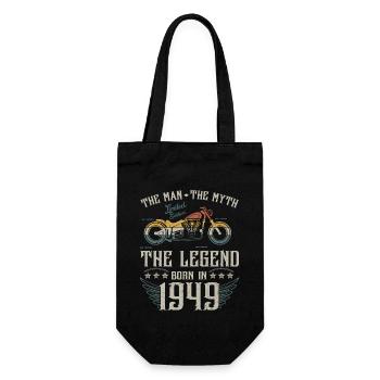L'homme Le Mythe La Légende Né En 1949 Cadeau - Sac à bouteille - noir - Devant