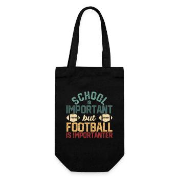L’école est importante, mais le football est toujours important - Sac à bouteille - noir - Devant