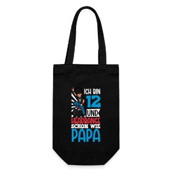 Ich bin 12 - Jungen Rocker - Geschenkbeutel für Flaschen - Schwarz - Vorne
