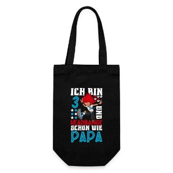 Ich bin 3 - Mädchen Rocker - Geschenkbeutel für Flaschen - Schwarz - Vorne