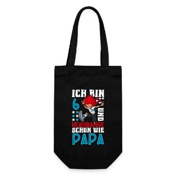 Ich bin 6 - Mädchen Rocker - Geschenkbeutel für Flaschen - Schwarz - Vorne