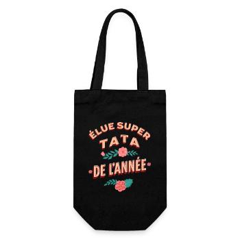 Meilleure Tata Idée Cadeau Famille Citation Humour - Sac à bouteille - noir - Devant