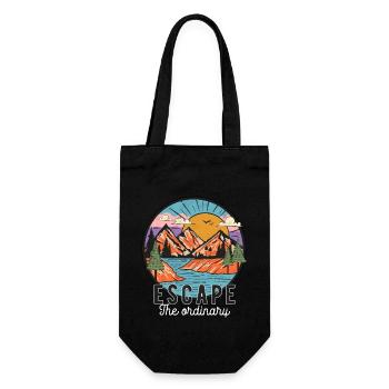 Entfliehen Sie dem Gewöhnlichen Wandern Berge Camping - Geschenkbeutel für Flaschen - Schwarz - Vorne