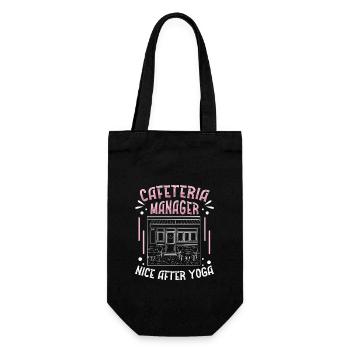 Cafeterialeiter Lustiges Cafeteria-Management Nett - Geschenkbeutel für Flaschen - Schwarz - Vorne