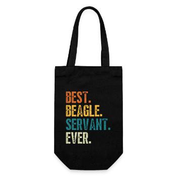 BEST BEAGLE SERVANT EVER - Gift Bag for Bottles - black - Front