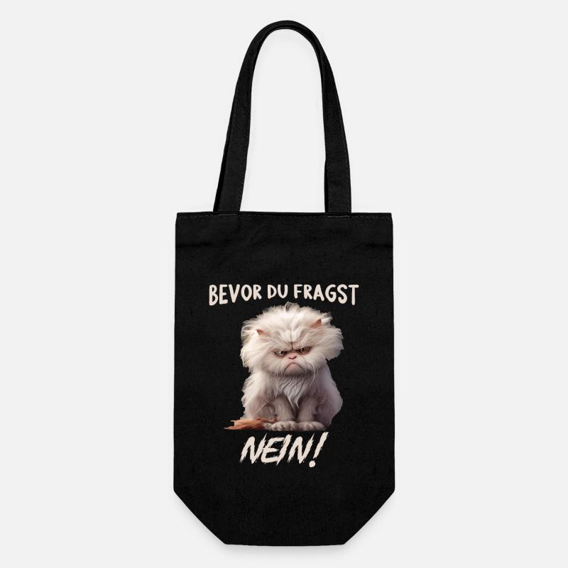 Bevor du fragst Nein - Geschenkbeutel für Flaschen - Schwarz