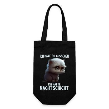 Nachtschicht Dienst Krankenschwester Pflegekraft - Geschenkbeutel für Flaschen - Schwarz - Vorne