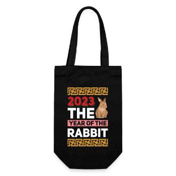 2023 The year of the rabbit Chinese Zodiac - Gift Bag for Bottles - black - Front
