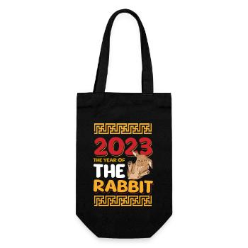 2023 The year of the rabbit Chinese Zodiac - Gift Bag for Bottles - black - Front