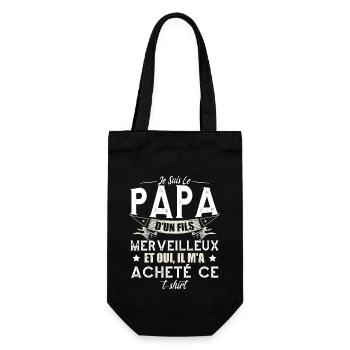 Je Suis Le Papa D'Un Fils Merveilleux - Sac à bouteille - noir - Devant