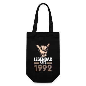 Jahrgang 1992 31 Jahre Geburtstag - Geschenkbeutel für Flaschen - Schwarz - Vorne
